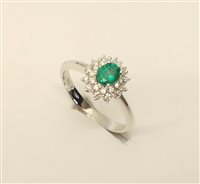 Anillo Salvini Mujer Celine in Oro blanco Smeraldo 20071244-13 - 20071244-13